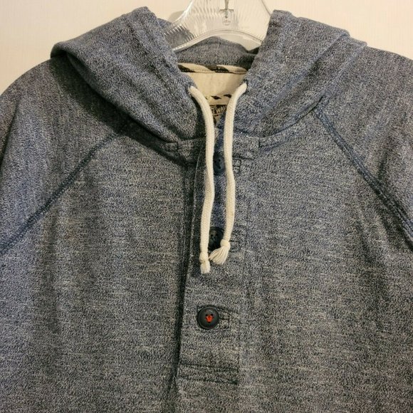Unisex Long Sleeve Denim Blue Hoodie Kangaroo Pouch Sz L VANS OFF THE WALL - Picture 2 of 9
